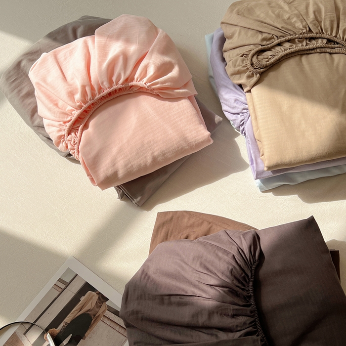 91家纺网 家纺一手货源 找家纺 蜜宿 2025新款A类全棉人字纹床笠（加高） 组合图