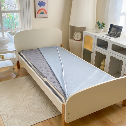 凌云家纺 2025新款A类全棉水洗棉床垫套 天空蓝