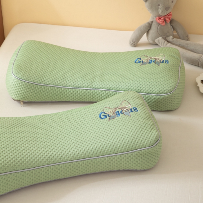 91家纺网 家纺一手货源 找家纺 织布人 2025新款荞麦枕夏季凉感豆豆枕茶叶枕夏凉荞麦枕学生成人家用硬枕 夏凉豆豆护颈椎款-立体蝴蝶绿荞麦枕