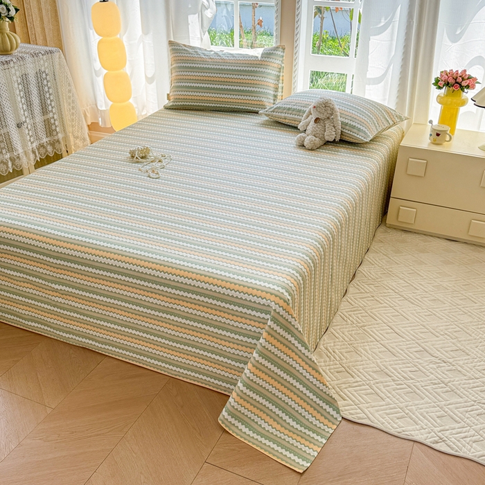 91家纺网 家纺一手货源 找家纺 吉象家纺 2025新款老粗布三件套-床单款 拿坡里