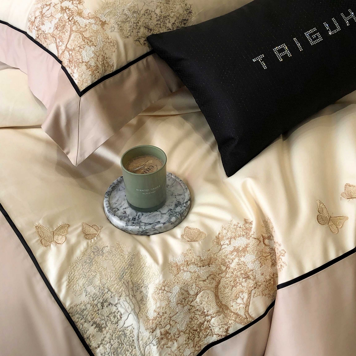 91家纺网 家纺一手货源 找家纺 （总）太古汇家居 2025年长绒棉高定绣花四件套-“春日来信”系列