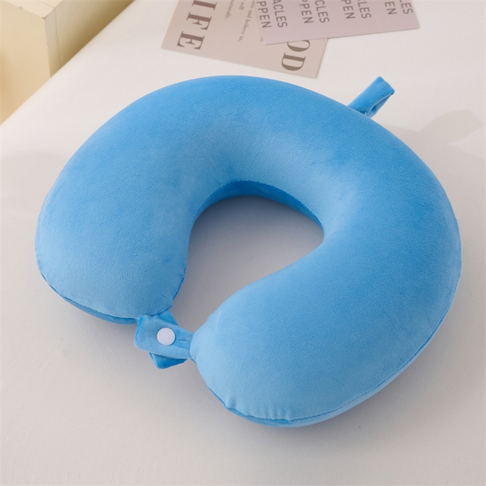 91家纺网 家纺一手货源 找家纺 大熊枕芯 2025新款u型记忆棉枕枕头枕芯 u型记忆枕-蓝30*30*10cm