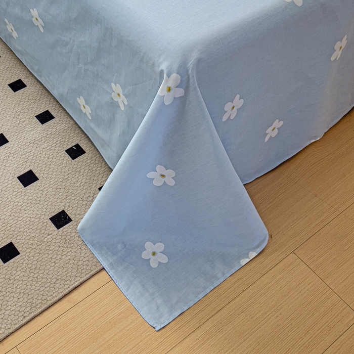 91家纺网 家纺一手货源 找家纺 依庭 2025新款全棉印花花卉款四件套单品系列-单床单 晚色芳莲-B版