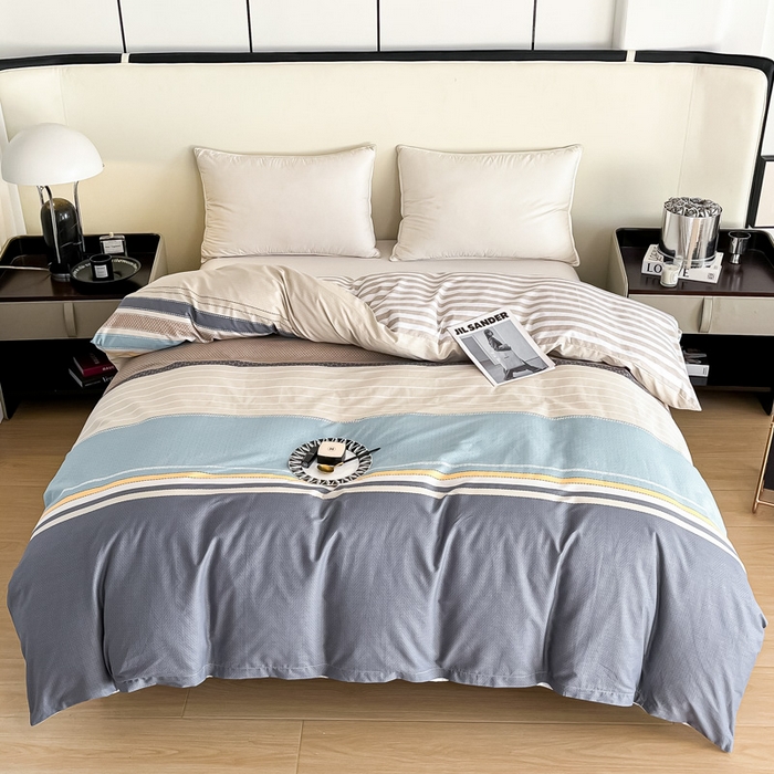 91家纺网 家纺一手货源 找家纺 依庭 2025新款全棉印花花卉款四件套单品系列-单被套 莫兰迪