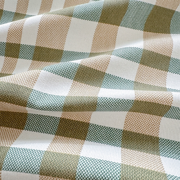 91家纺网 家纺一手货源 找家纺 吉象家纺 2025新款老粗布三件套-床单款 绿格