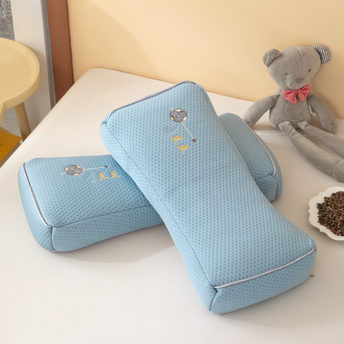 91家纺网 家纺一手货源 找家纺 织布人 2025新款荞麦枕夏季凉感豆豆枕茶叶枕夏凉荞麦枕学生成人家用硬枕 凉豆豆款-四面蓝色茶香枕