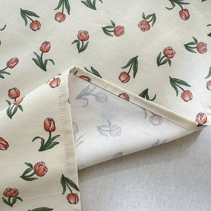 91家纺网 家纺一手货源 找家纺 吉象家纺 2025新款老粗布三件套-床单款 朵朵郁金香