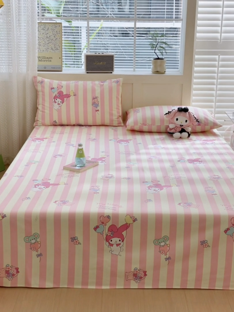 91家纺网 家纺一手货源 找家纺 吉象家纺 2025新款老粗布三件套-床单款 美乐蒂