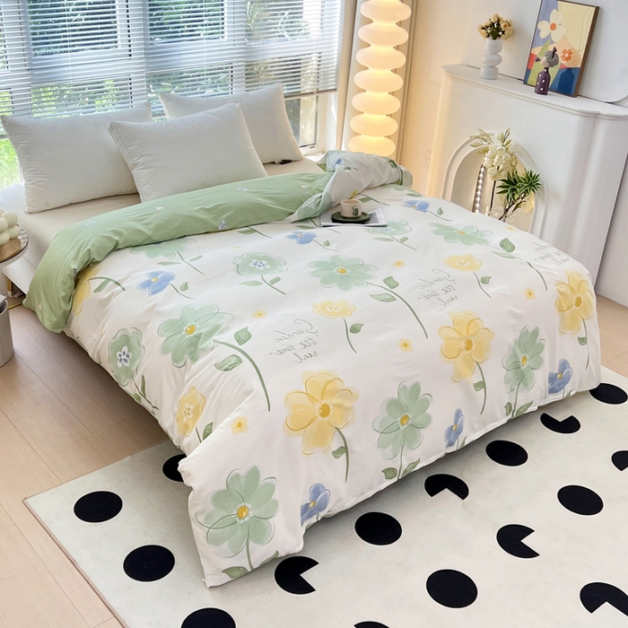 91家纺网 家纺一手货源 找家纺 依庭 2025新款全棉印花花卉款四件套单品系列-单被套 惊鸿仙子