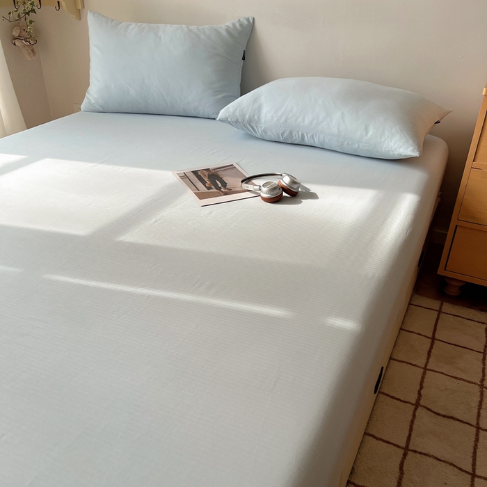 91家纺网 家纺一手货源 找家纺 蜜宿 2025新款A类全棉人字纹床笠（加高） 床笠：樱兰