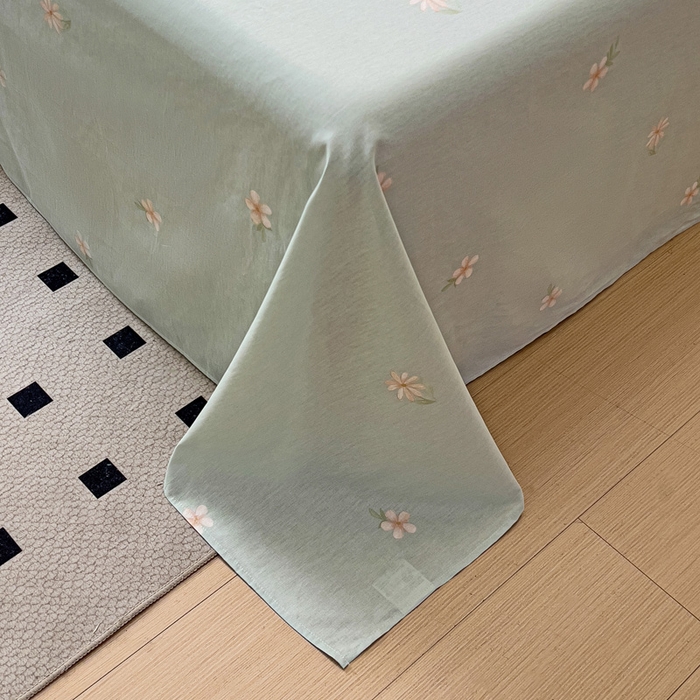 91家纺网 家纺一手货源 找家纺 依庭 2025新款全棉印花花卉款四件套单品系列-单床单 云裳花谷