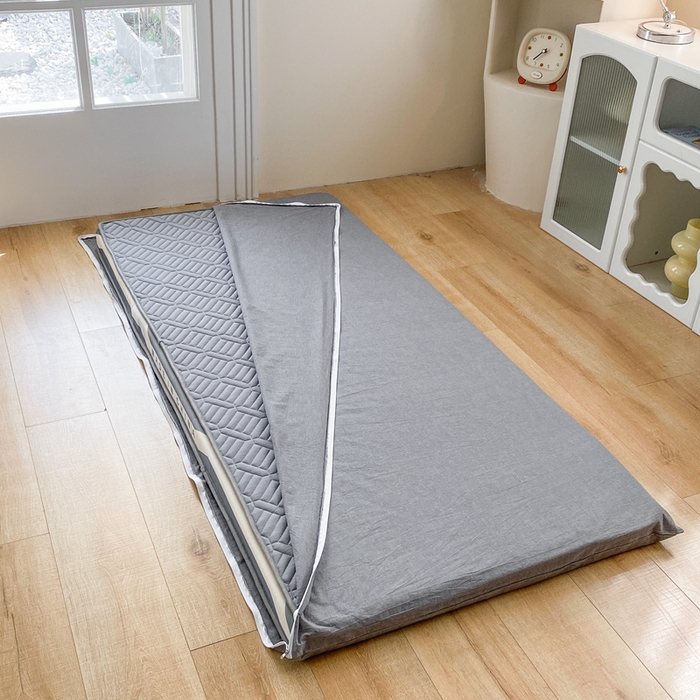 91家纺网 家纺一手货源 找家纺 凌云家纺 2025新款A类全棉水洗棉床垫套 烟灰