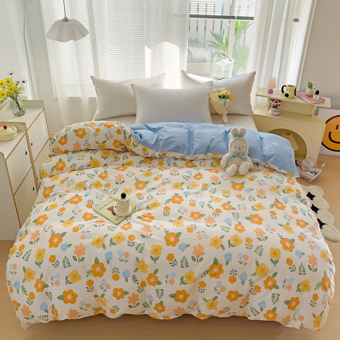 91家纺网 家纺一手货源 找家纺 依庭 2025新款全棉印花花卉款四件套单品系列-单被套 迎曼