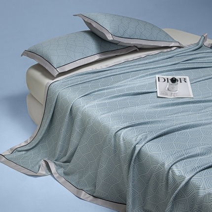 91家纺网 家纺一手货源 找家纺 （总）可恩欣 2025新款外贸PE提花凉感毯（含凉感检测）