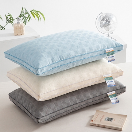 91家纺网 家纺一手货源 找家纺 （总）仁宇枕业 2025新款新品特价跑量款棋盘格提花舒适单边双边枕头枕芯