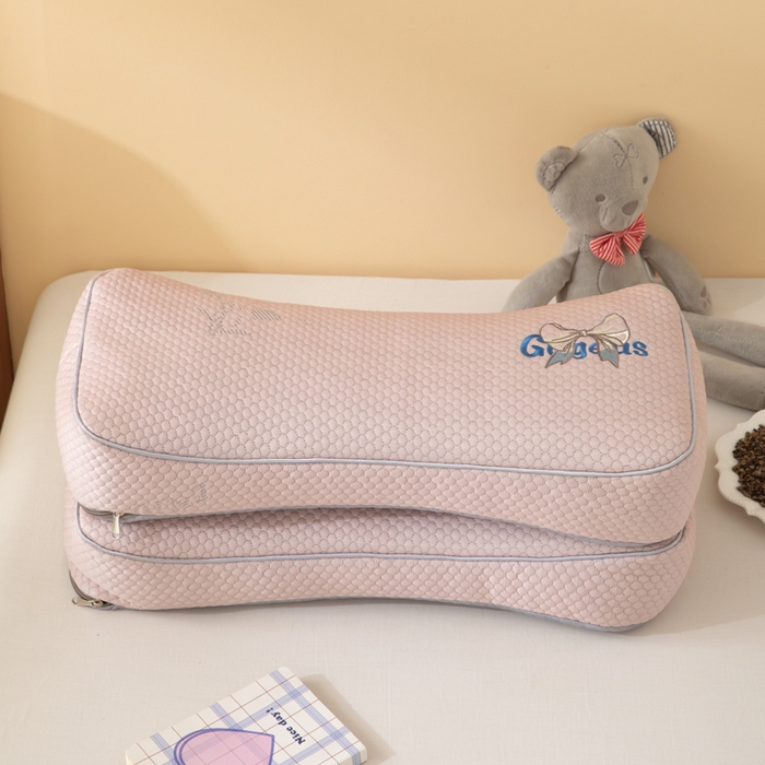 91家纺网 家纺一手货源 找家纺 织布人 2025新款荞麦枕夏季凉感豆豆枕茶叶枕夏凉荞麦枕学生成人家用硬枕 夏凉豆豆护颈椎款-立体蝴蝶粉荞麦枕