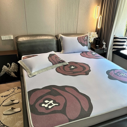 JUICY 橘滋家纺 2025新款夏日高端轻奢数码冰丝奢简高级凉席床笠 阿勒泰