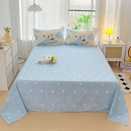 91家纺网 家纺一手货源 找家纺 （总）依庭 2025新款全棉印花花卉款四件套单品系列-单床单