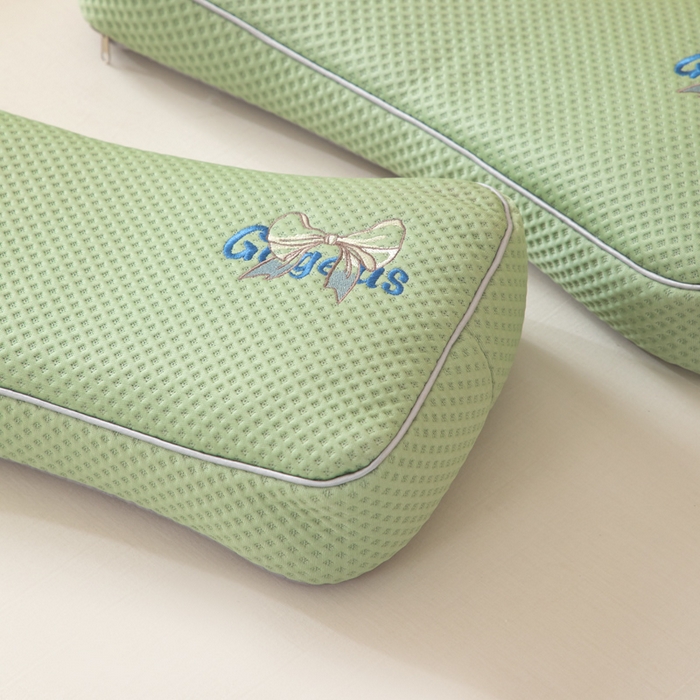 91家纺网 家纺一手货源 找家纺 织布人 2025新款荞麦枕夏季凉感豆豆枕茶叶枕夏凉荞麦枕学生成人家用硬枕 夏凉豆豆护颈椎款-立体蝴蝶绿荞麦枕