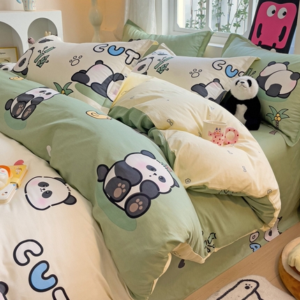 91家纺网 家纺一手货源 找家纺 （总）依庭 2025新款全棉印花花卉款四件套单品系列-单被套