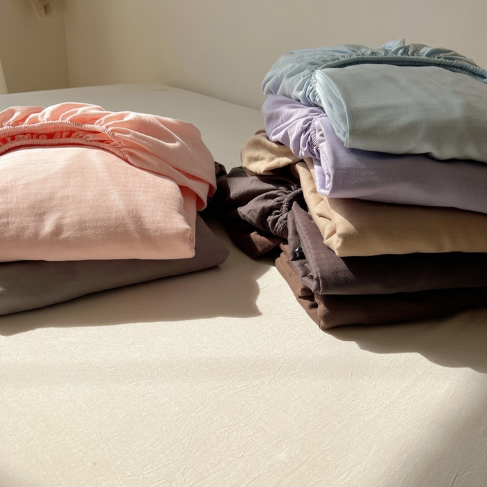 91家纺网 家纺一手货源 找家纺 （总）蜜宿 2025新款A类全棉人字纹床笠（加高）