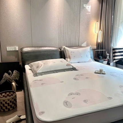 JUICY 橘滋家纺 2025新款夏日高端轻奢数码冰丝奢简高级凉席床笠 卡皮噜噜