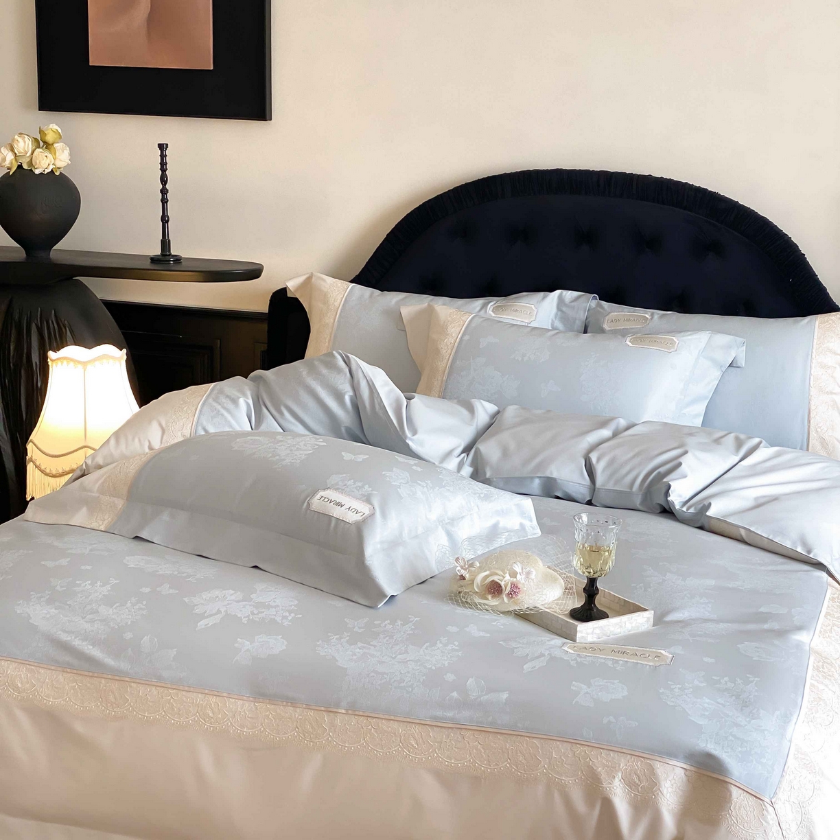 91家纺网 家纺一手货源 找家纺 （总）2025新款高支数提花绣花四件套-“伊莎贝尔”系列