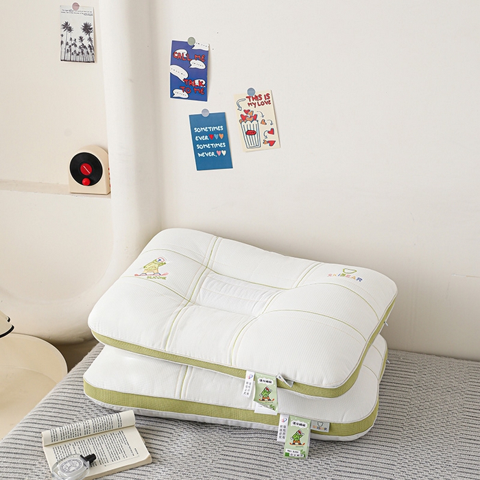 91家纺网 家纺一手货源 找家纺 （总）幸运草 2025新款恐龙满分睡眠决明子羽丝绒亲子枕芯