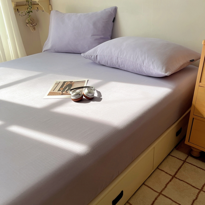 91家纺网 家纺一手货源 找家纺 （总）蜜宿 2025新款A类全棉人字纹床笠（加高）