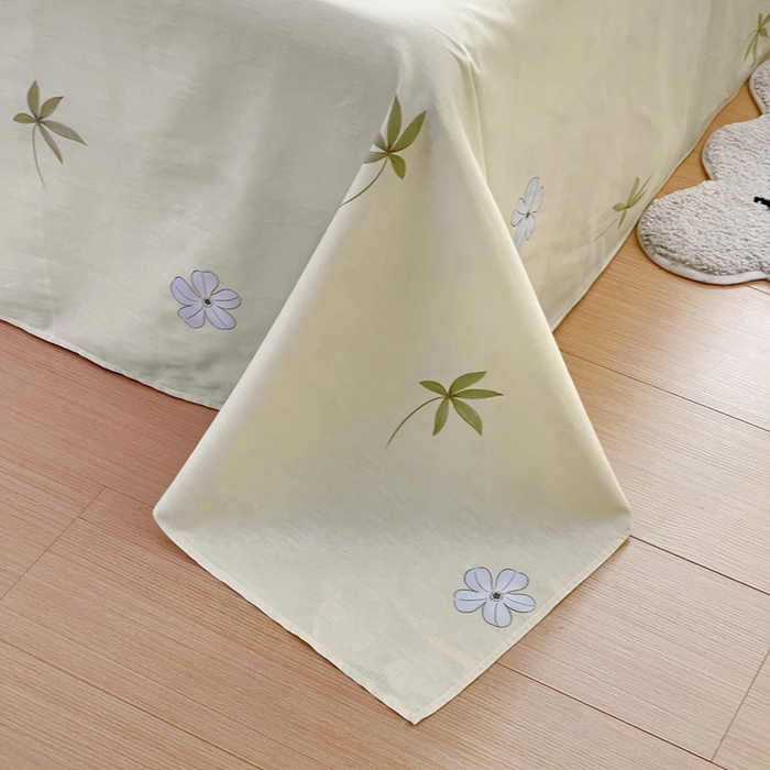 91家纺网 家纺一手货源 找家纺 依庭 2025新款全棉印花花卉款四件套单品系列-单床单 雅韵花香