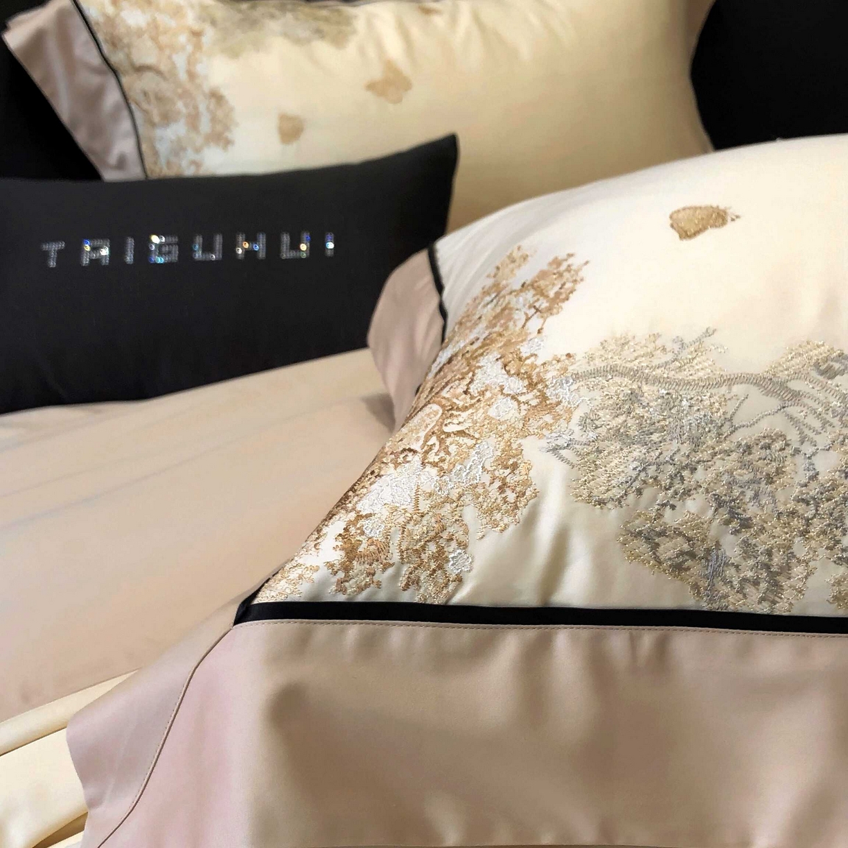 91家纺网 家纺一手货源 找家纺 （总）太古汇家居 2025年长绒棉高定绣花四件套-“春日来信”系列