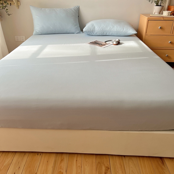 91家纺网 家纺一手货源 找家纺 蜜宿 2025新款A类全棉人字纹床笠（加高） 床笠：樱兰