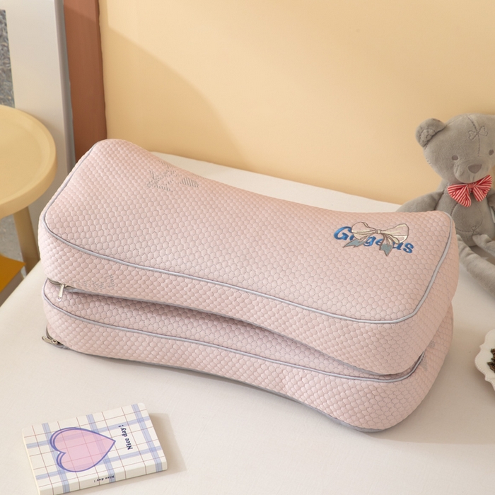 91家纺网 家纺一手货源 找家纺 织布人 2025新款荞麦枕夏季凉感豆豆枕茶叶枕夏凉荞麦枕学生成人家用硬枕 夏凉豆豆护颈椎款-立体蝴蝶粉荞麦枕