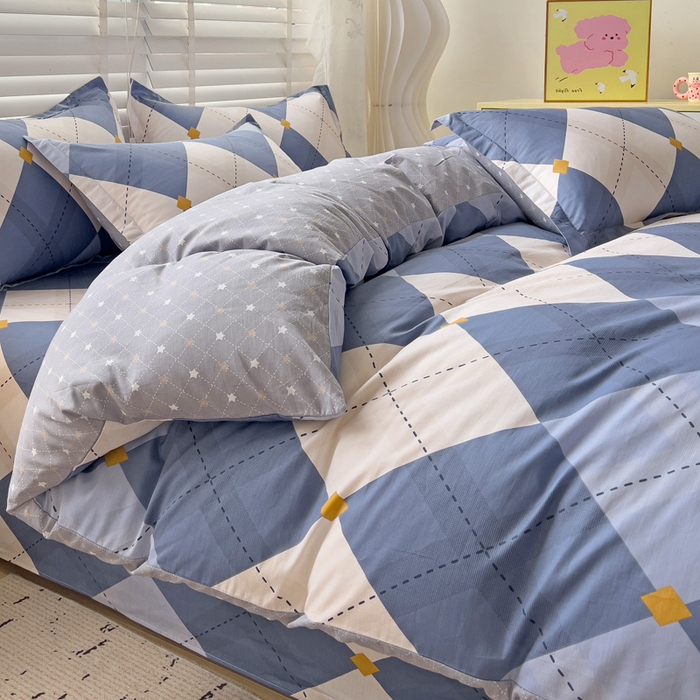 91家纺网 家纺一手货源 找家纺 依庭 2025新款全棉印花花卉款四件套单品系列-单被套 意林