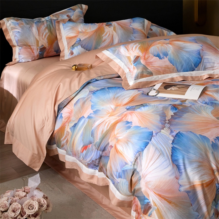 91家纺网 家纺一手货源 找家纺 宏羽纺家纺 2025年高支高密大版数码印花春夏新品 涟漪