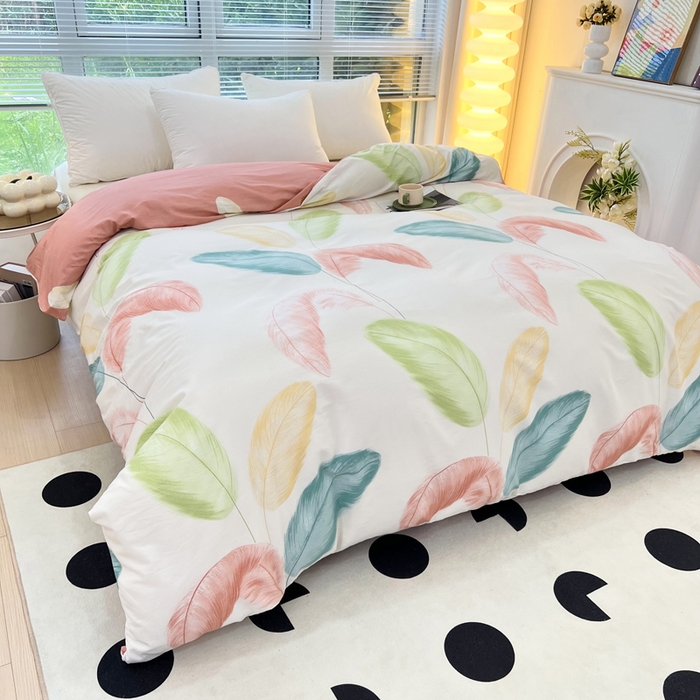 91家纺网 家纺一手货源 找家纺 依庭 2025新款全棉印花花卉款四件套单品系列-单被套 卡西娅