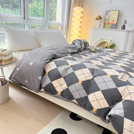 依庭 2025新款全棉印花花卉款四件套单品系列-单被套 格韵空间