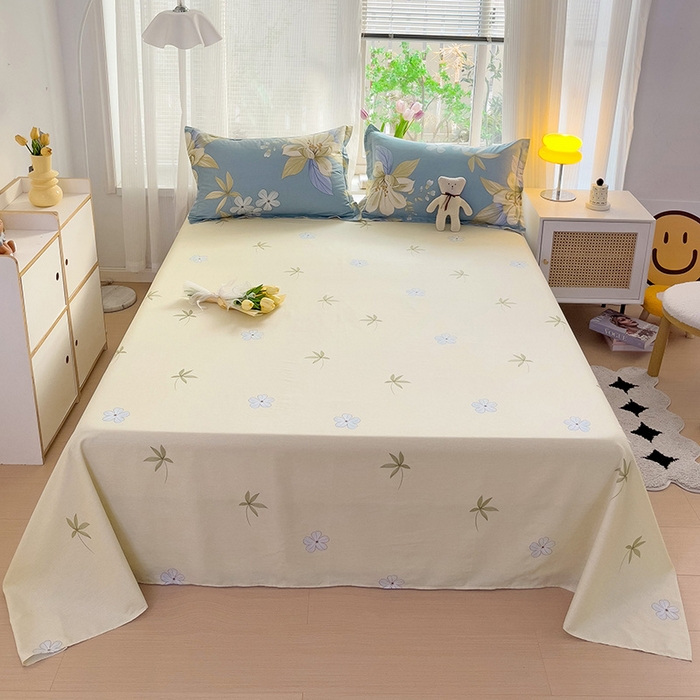 91家纺网 家纺一手货源 找家纺 依庭 2025新款全棉印花花卉款四件套单品系列-单床单 雅韵花香