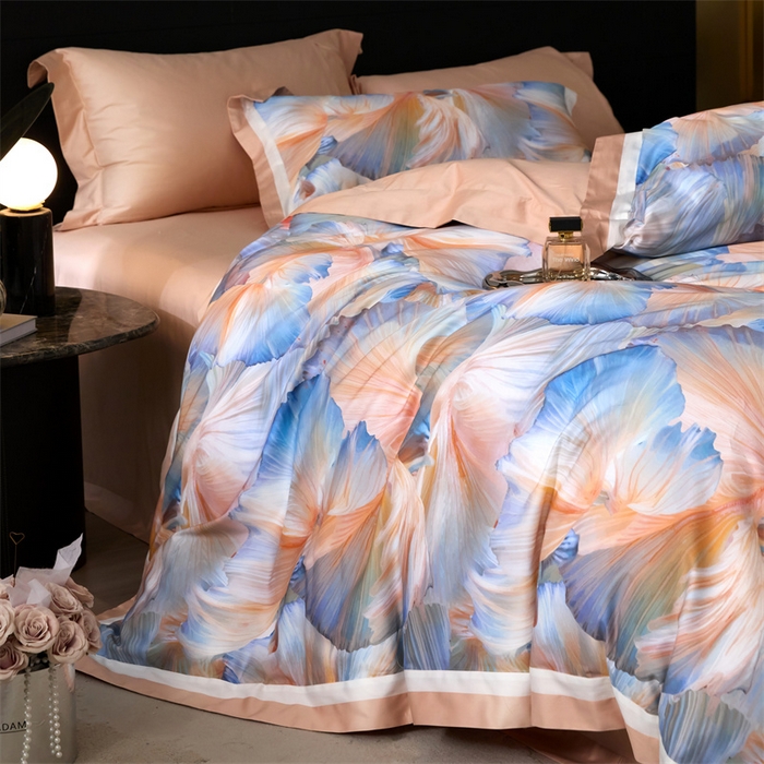 91家纺网 家纺一手货源 找家纺 宏羽纺家纺 2025年高支高密大版数码印花春夏新品 涟漪