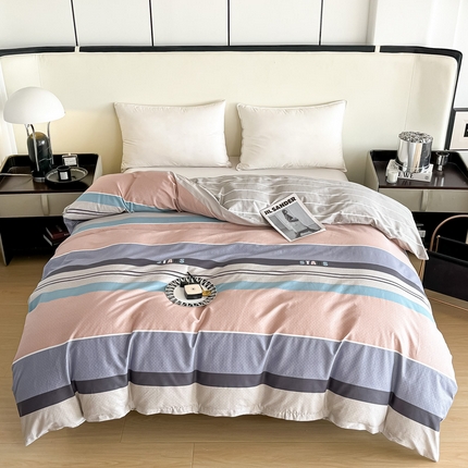 91家纺网 家纺一手货源 找家纺 （总）依庭 2025新款全棉印花花卉款四件套单品系列-单被套