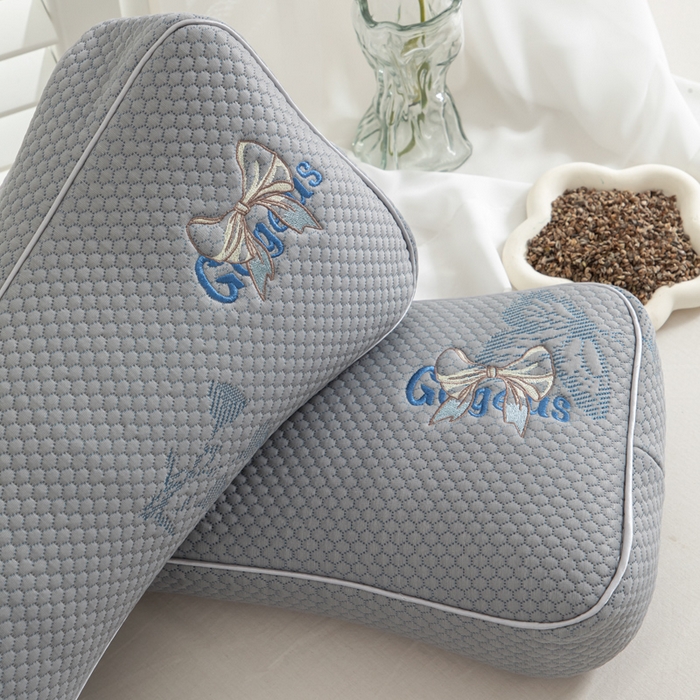 91家纺网 家纺一手货源 找家纺 织布人 2025新款荞麦枕夏季凉感豆豆枕茶叶枕夏凉荞麦枕学生成人家用硬枕 夏凉豆豆护颈椎款-立体蝴蝶灰荞麦枕