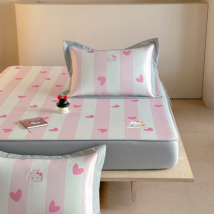 91家纺网 家纺一手货源 找家纺 （总）Sweet dreams甜梦 2025新款母婴级7A抗菌养生冰藤席席子凉席-影棚2床笠款