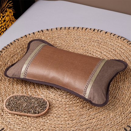 91家纺网 家纺一手货源 找家纺 （总）织布人 2025新款荞麦枕夏季凉感冰藤茶叶枕荞麦枕儿童学生成人家用夏凉枕