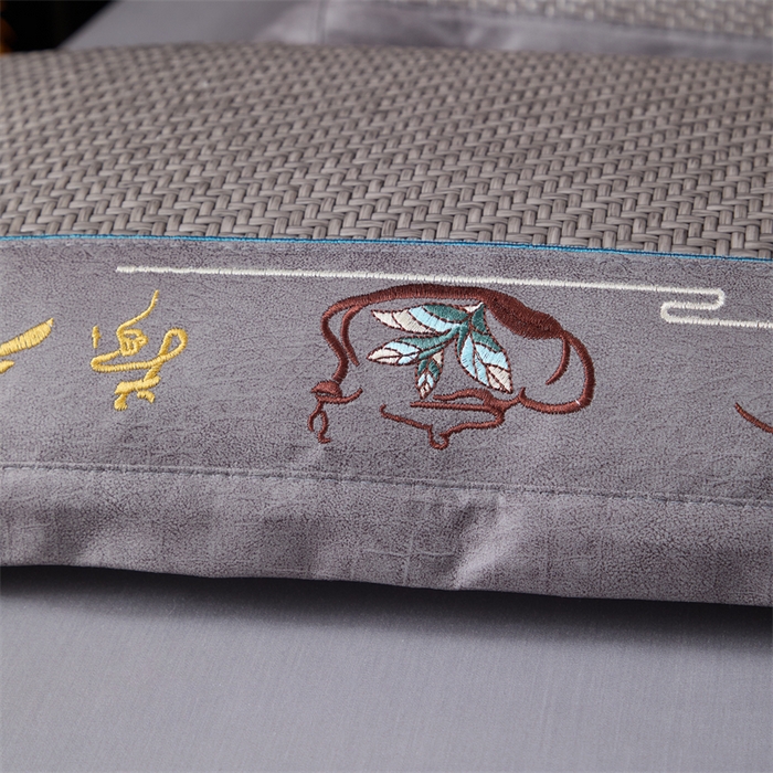 91家纺网 家纺一手货源 找家纺 织布人 2025新款荞麦枕夏季凉感科技布PE藤枕夏凉枕头成人家用防出汗枕头 夏凉科技布PE藤枕-灰色【茶香枕】 