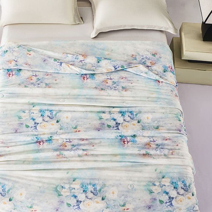 91家纺网 家纺一手货源 找家纺 好老表被业 2025新款亲肤舒适3D印花凉感丝夏被夏凉被空调被 索菲亚