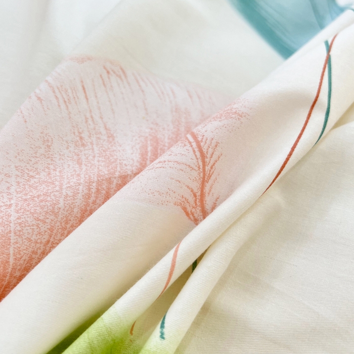 91家纺网 家纺一手货源 找家纺 依庭 2025新款全棉印花花卉款四件套单品系列-单被套 卡西娅