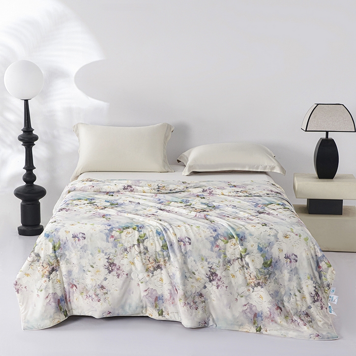 91家纺网 家纺一手货源 找家纺 好老表被业 2025新款亲肤舒适3D印花凉感丝夏被夏凉被空调被 仙境