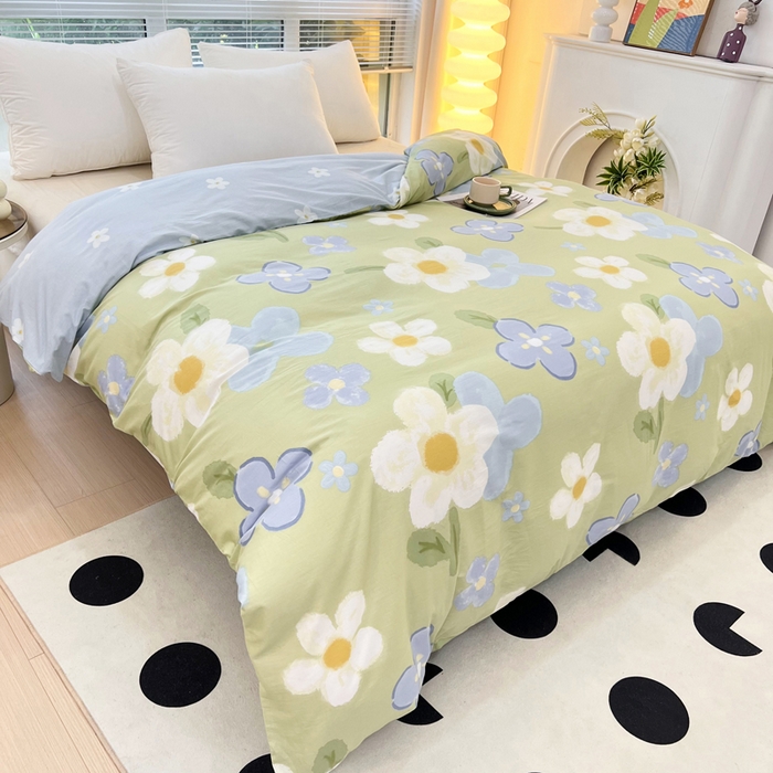 91家纺网 家纺一手货源 找家纺 依庭 2025新款全棉印花花卉款四件套单品系列-单被套 雅秀