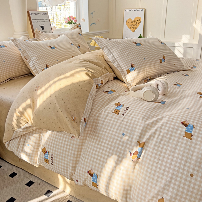 91家纺网 家纺一手货源 找家纺 （总）依庭 2025新款全棉印花花卉款四件套单品系列-单被套