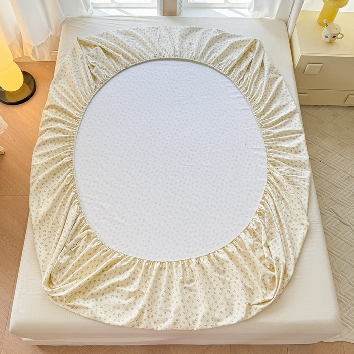 91家纺网 家纺一手货源 找家纺 2025新款老粗布三件套-床笠款 星语